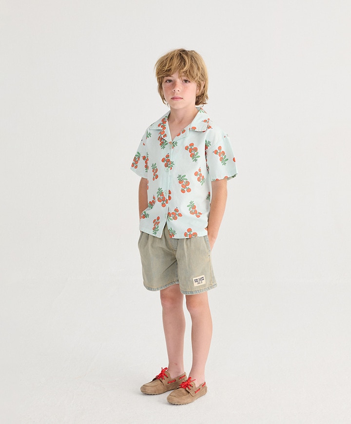 Denim bermuda uniseks korte broek grijs