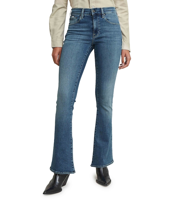 3301 Flare Wmn dames jeans blauw