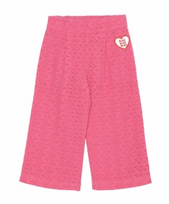 Lace patch meisjes broek roze