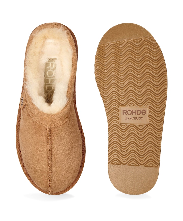 dames pantoffels bruin