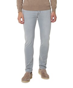 Nick Slim 5 Pocket heren jeans grijs