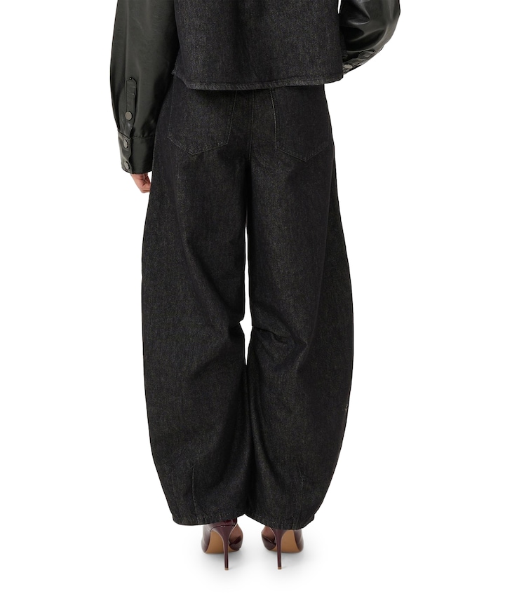 GZjunia HW barrel jeans zwart