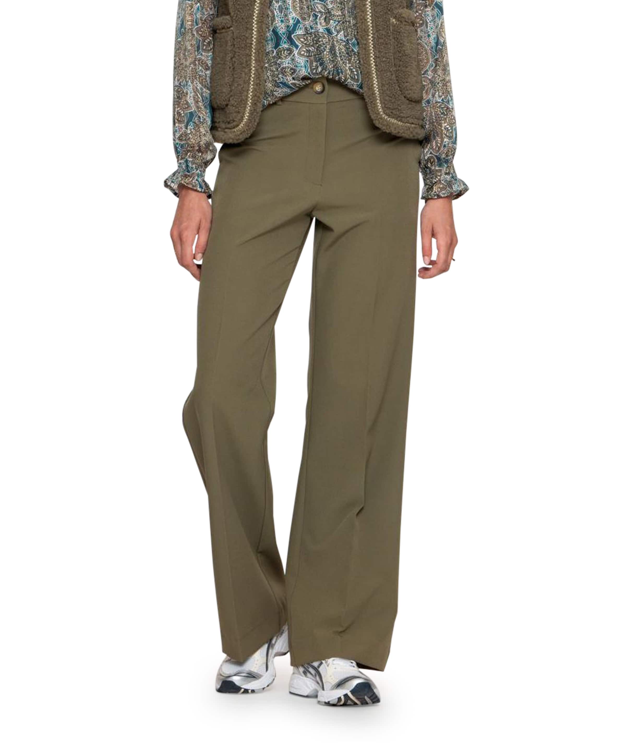 Wide leg broek groen