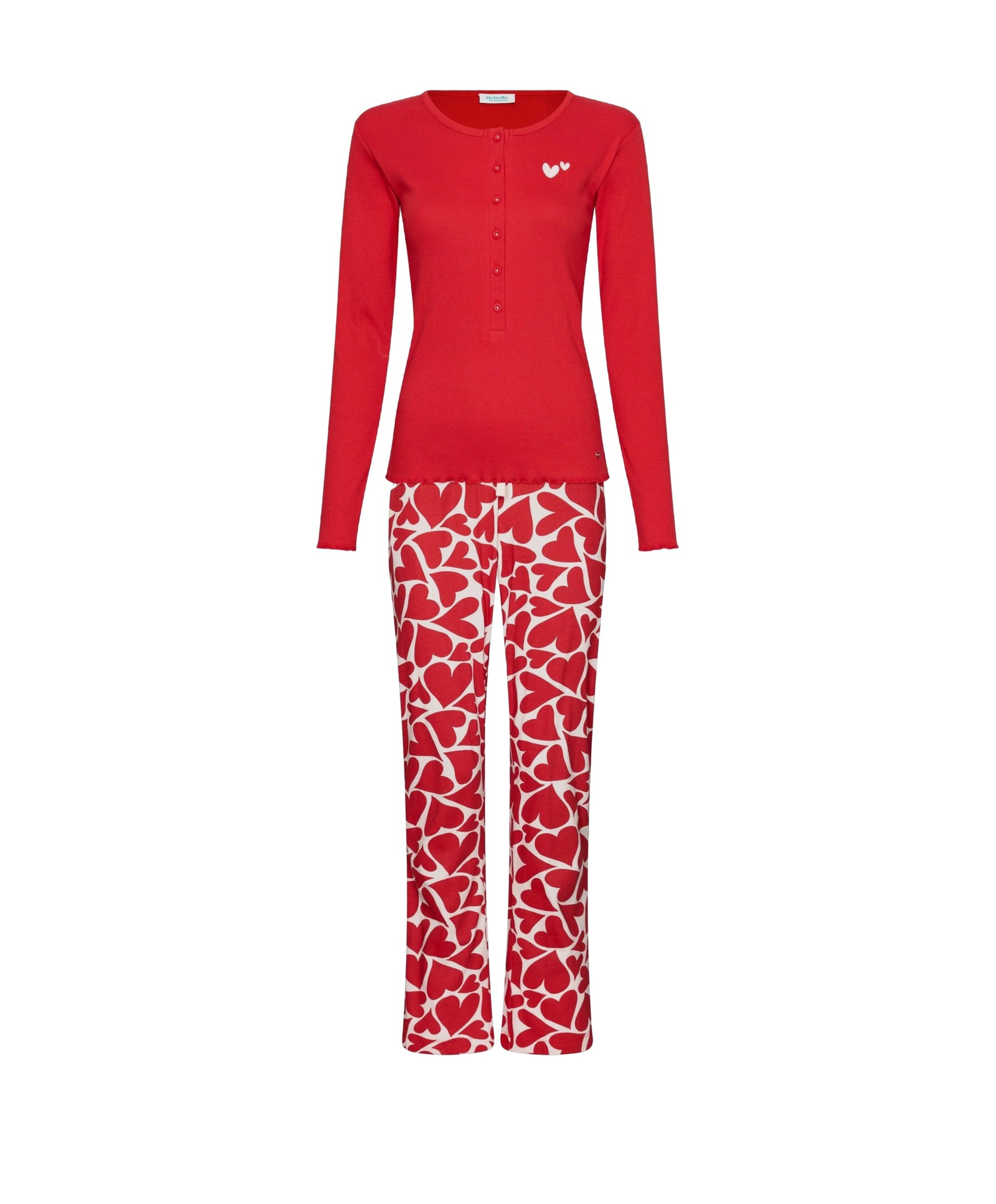 Dames pyjamaset rood