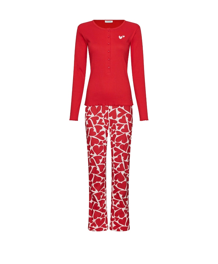 Dames pyjamaset rood