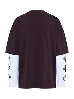 Heren longsleeve bordeaux