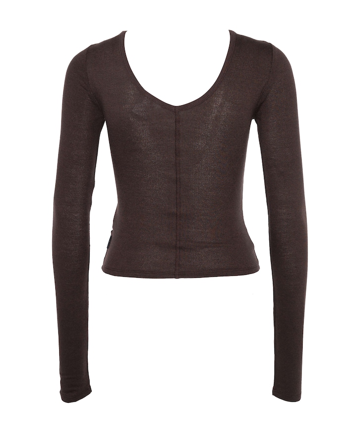 Dames longsleeve bruin