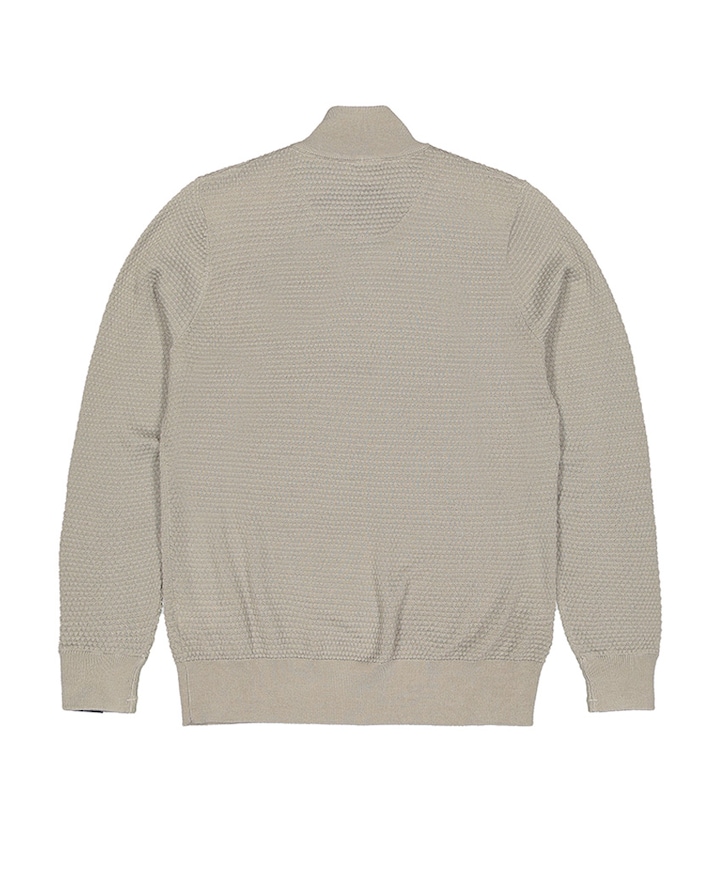 Heren trui met rits groen