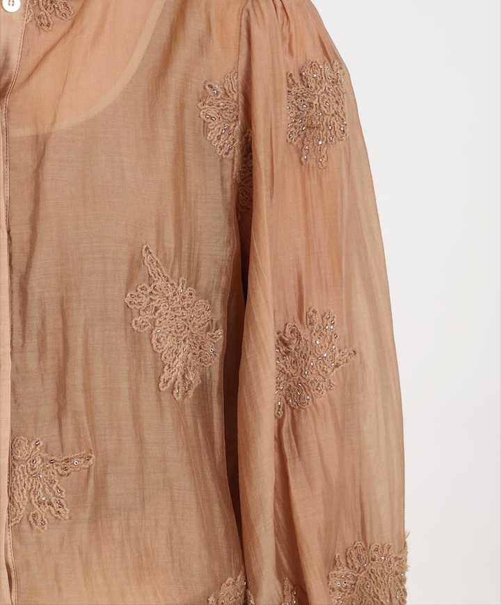 Dames blouse beige