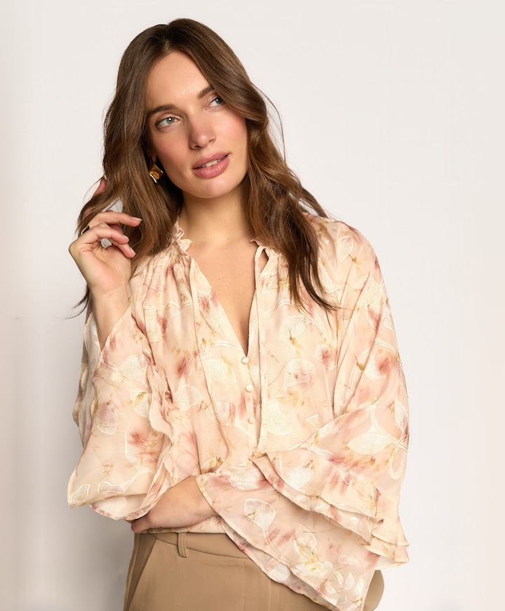 Dames blouse beige