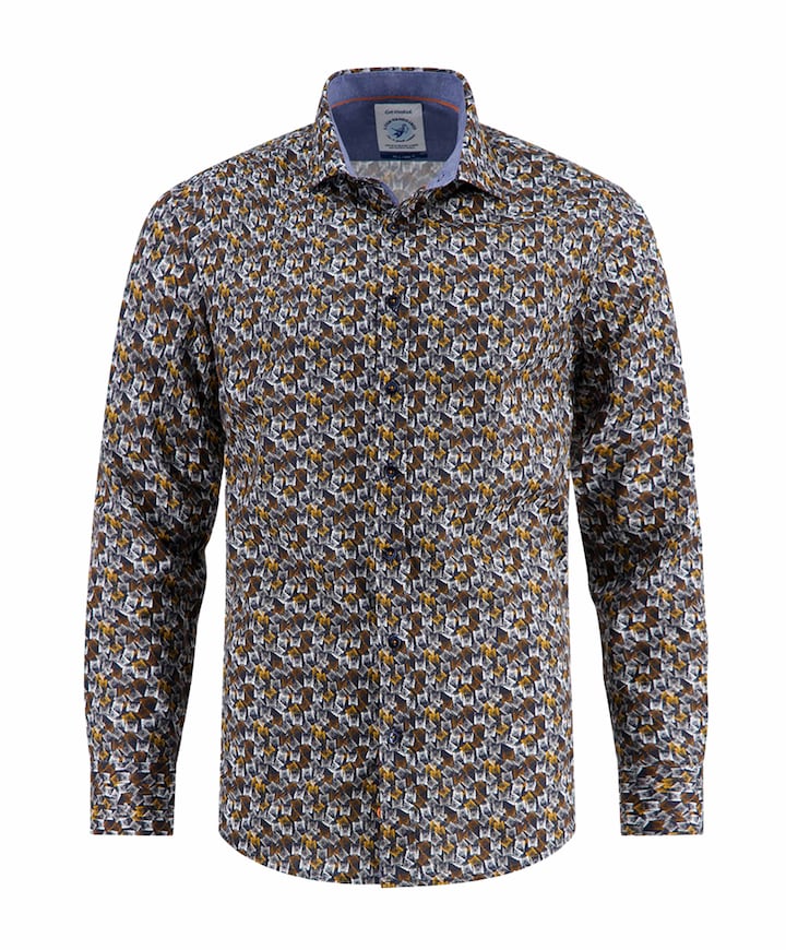 Overhemd lange mouw geel