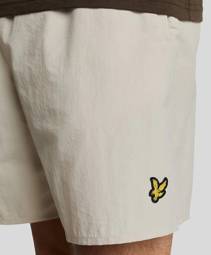 Plain swim short heren zwembroek beige