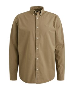 Heren overhemd lange mouw beige