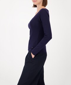 Dames longsleeve blauw