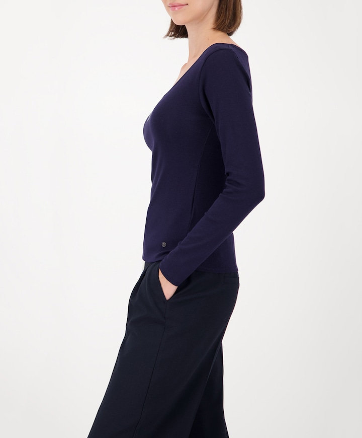 Dames longsleeve blauw