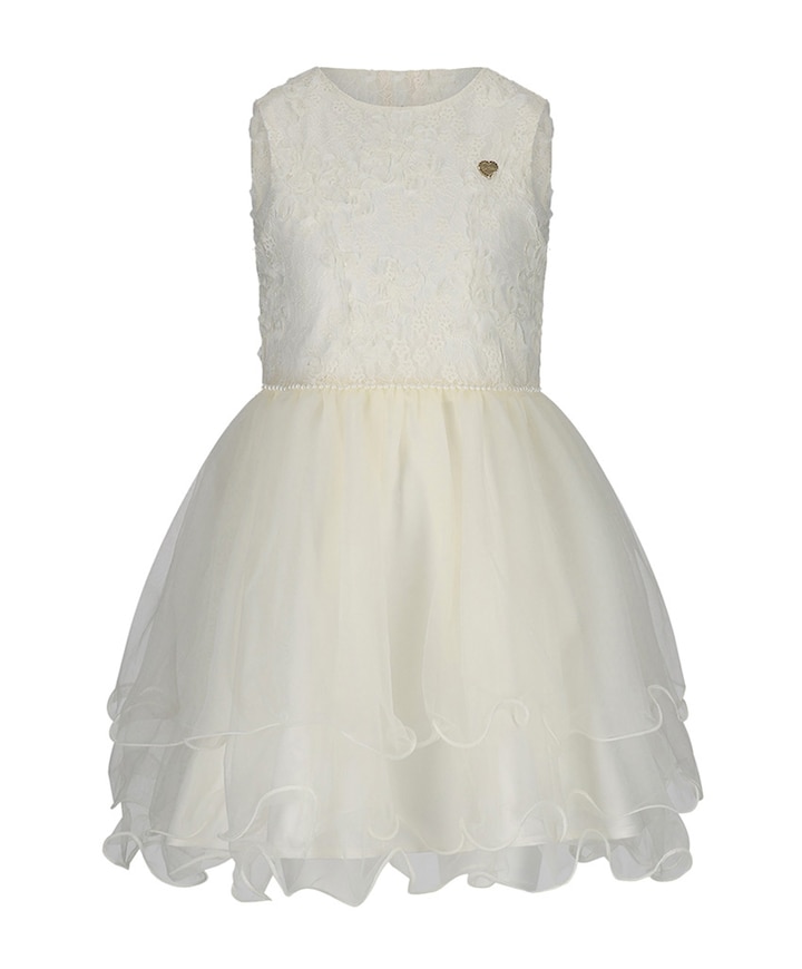Meisjes jurk ecru