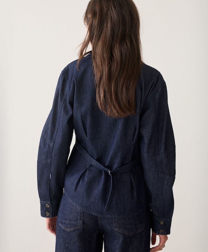 Dames blouse blauw