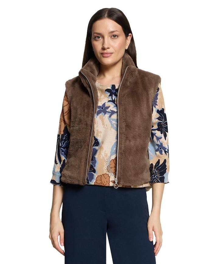 Dames gilet bruin