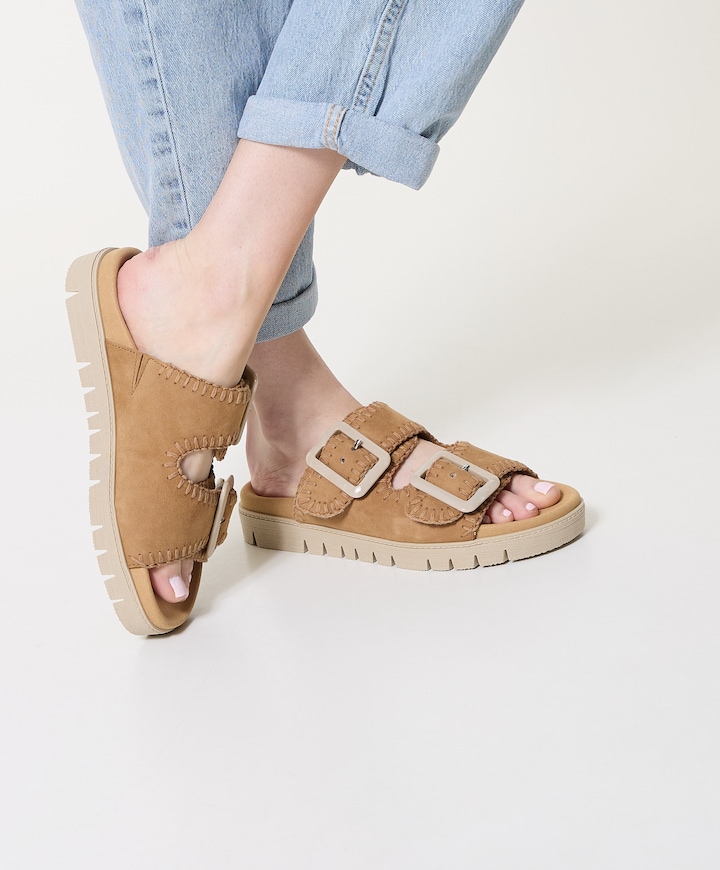 dames slippers beige