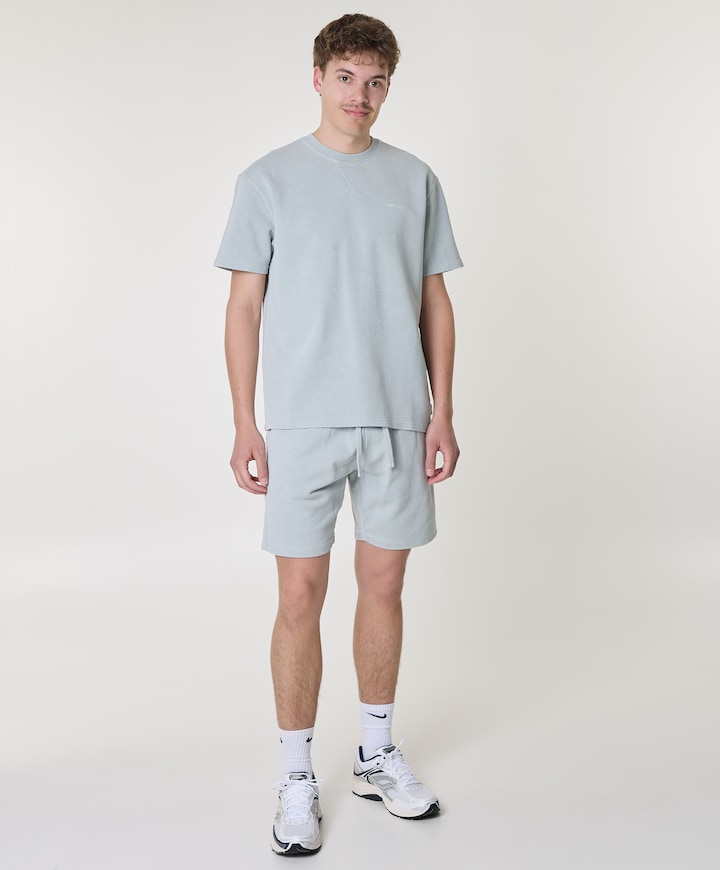 DYED SHORT SWEAT PANTS heren korte broek groen