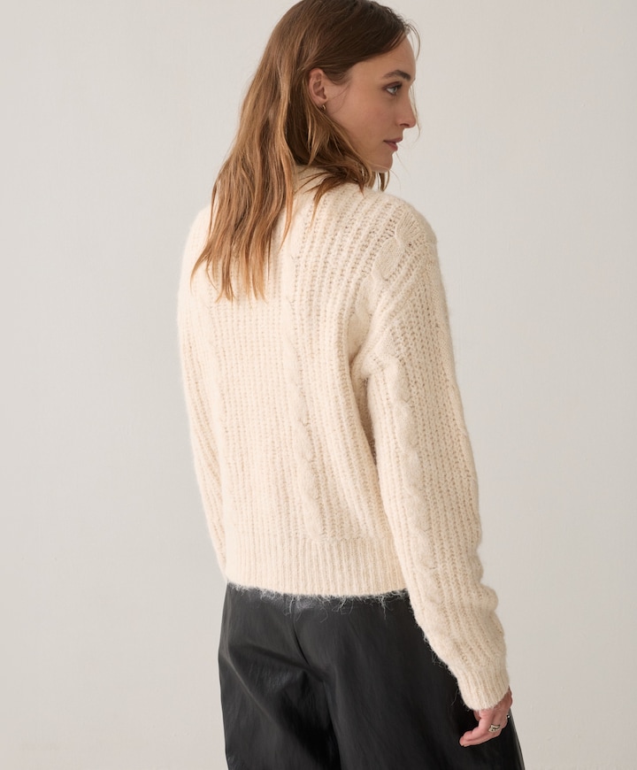 Dames vest ecru