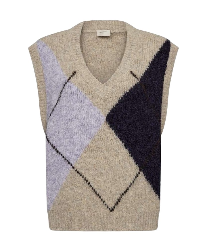Dames gilet beige