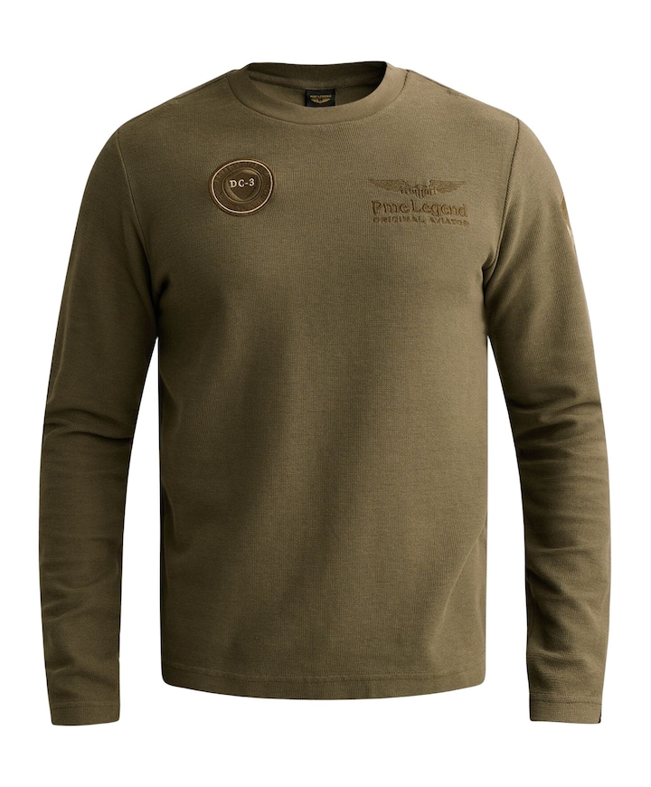 Heren longsleeve groen