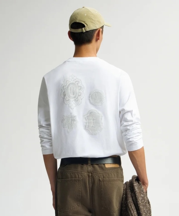 Heren longsleeve wit