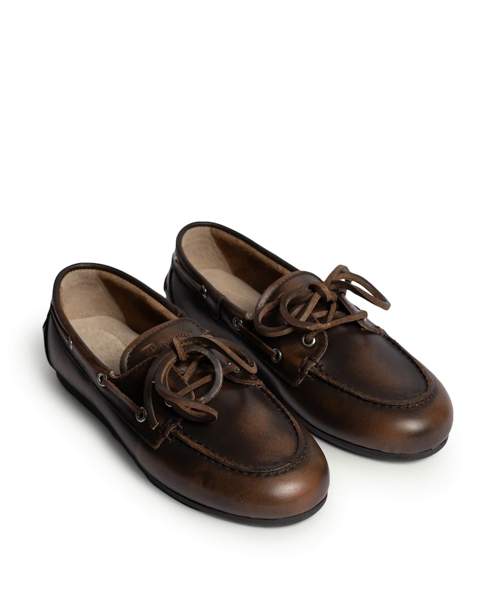 Boat Loafer Brushed dames mocassins bruin