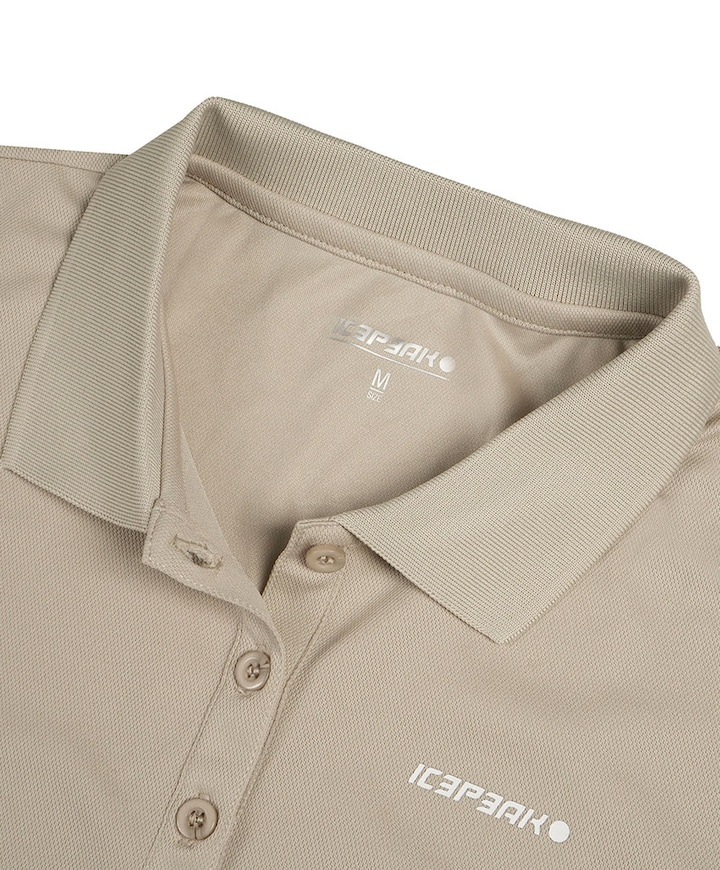 Dames polo beige
