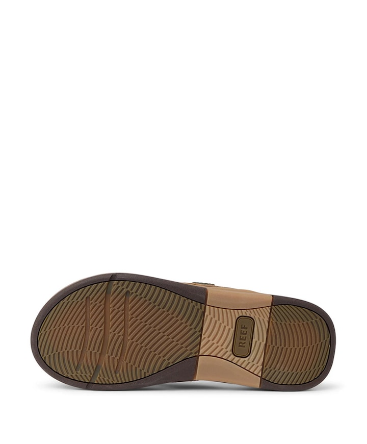 Leather offshore heren slipper bruin