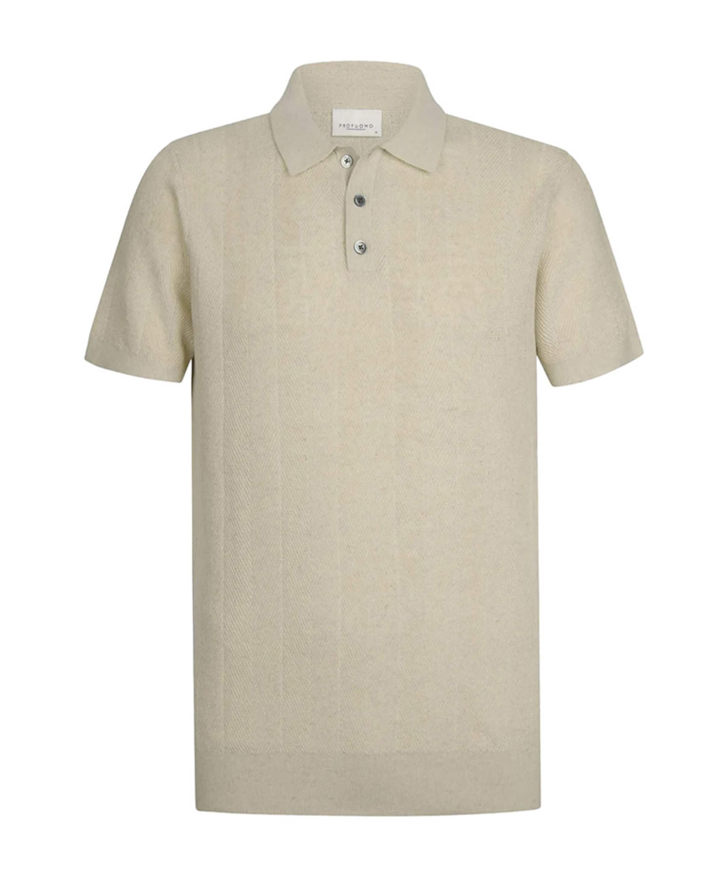 Heren polo beige
