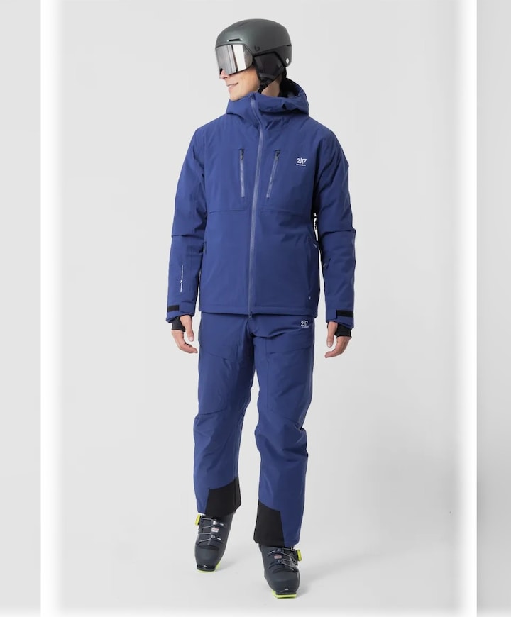 Heren ski-jas blauw
