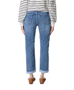 Turn-up dames jeans blauw