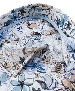 Heren overhemd lange mouw beige