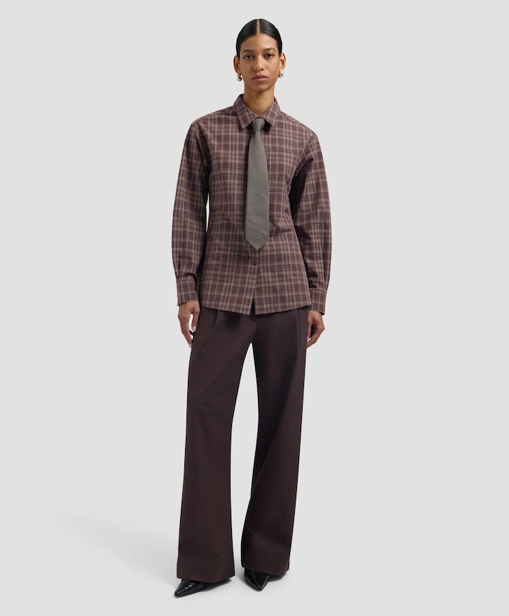 Dames blouse bruin