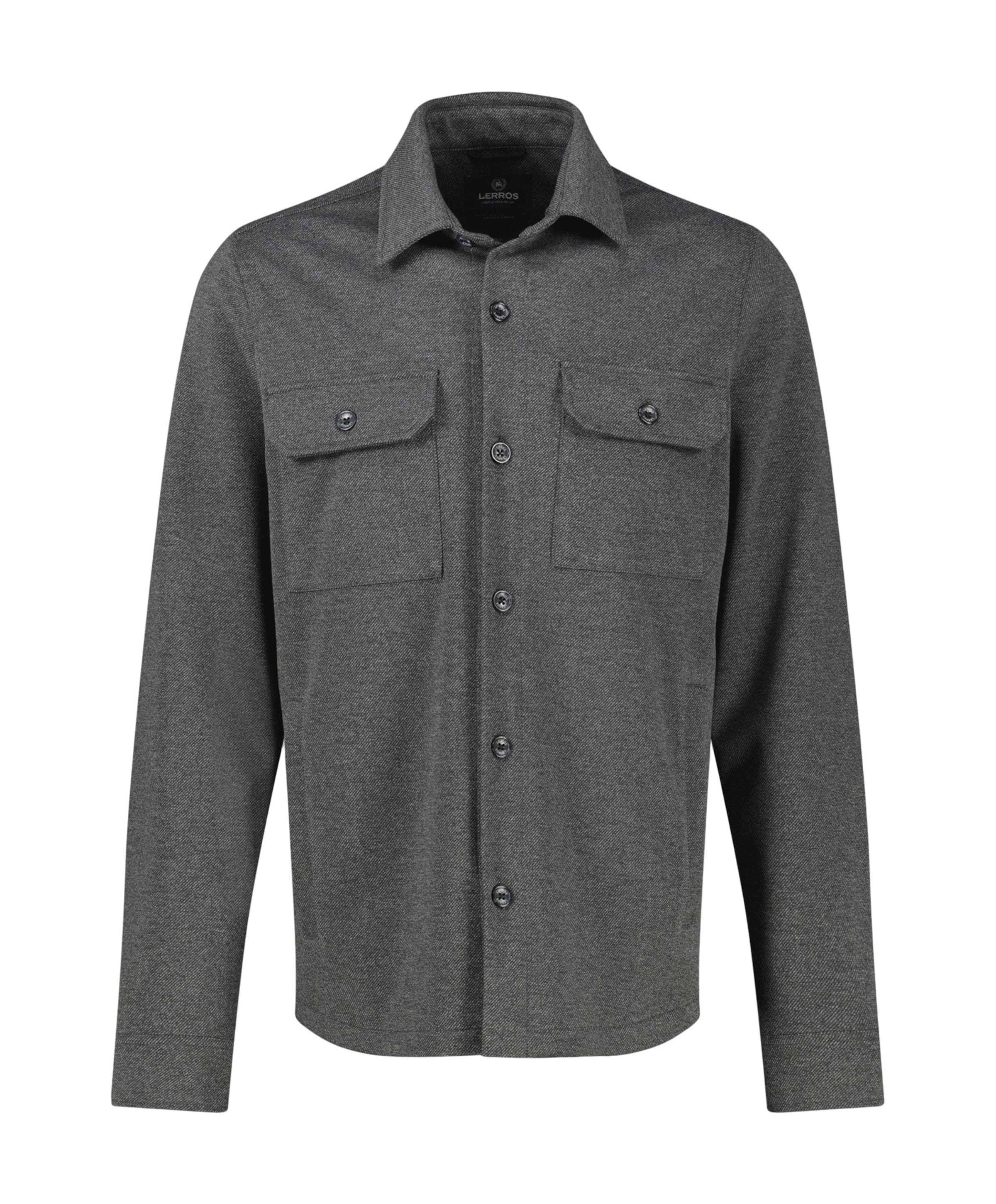 Heren overshirt grijs