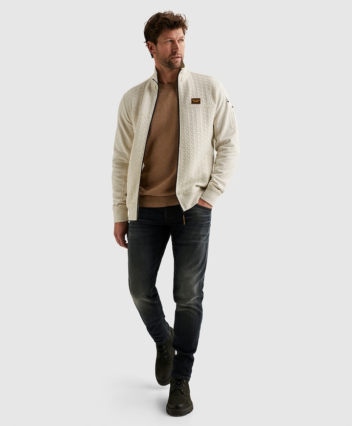 Heren vest ecru