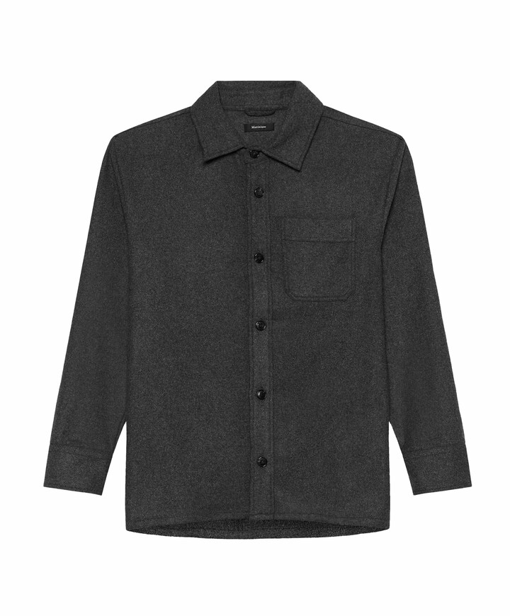 Heren overshirt grijs
