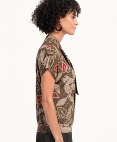 Dames T-shirt bruin