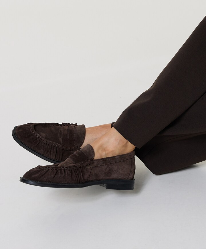 dames loafers bruin