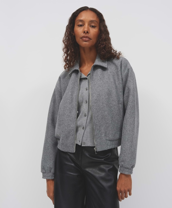 Dames vest grijs