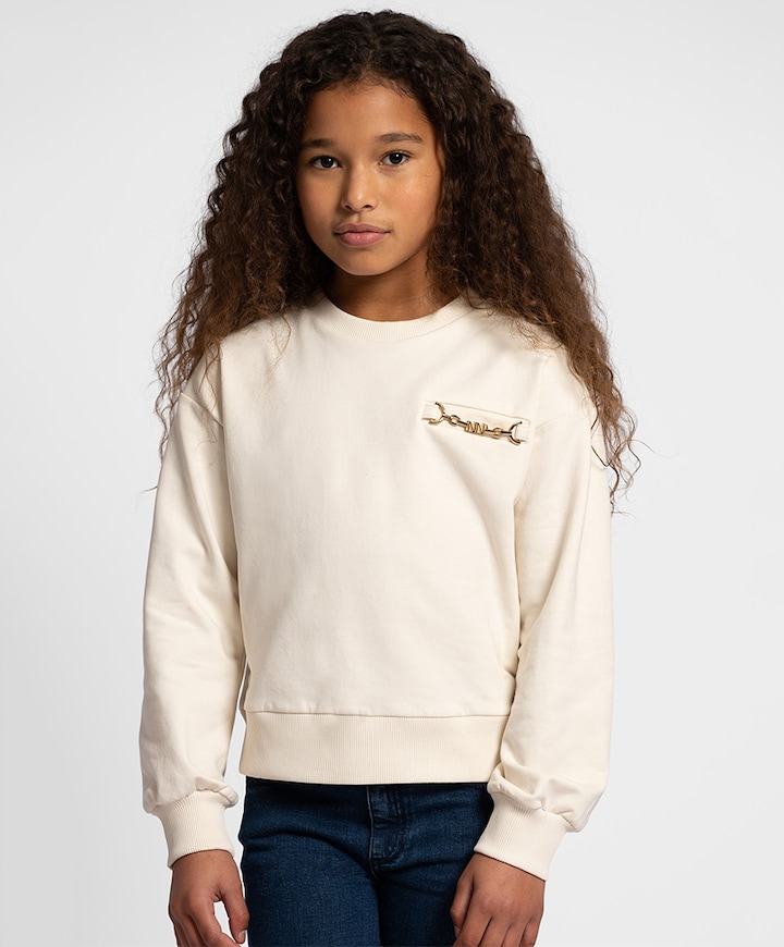 Meisjes sweater beige