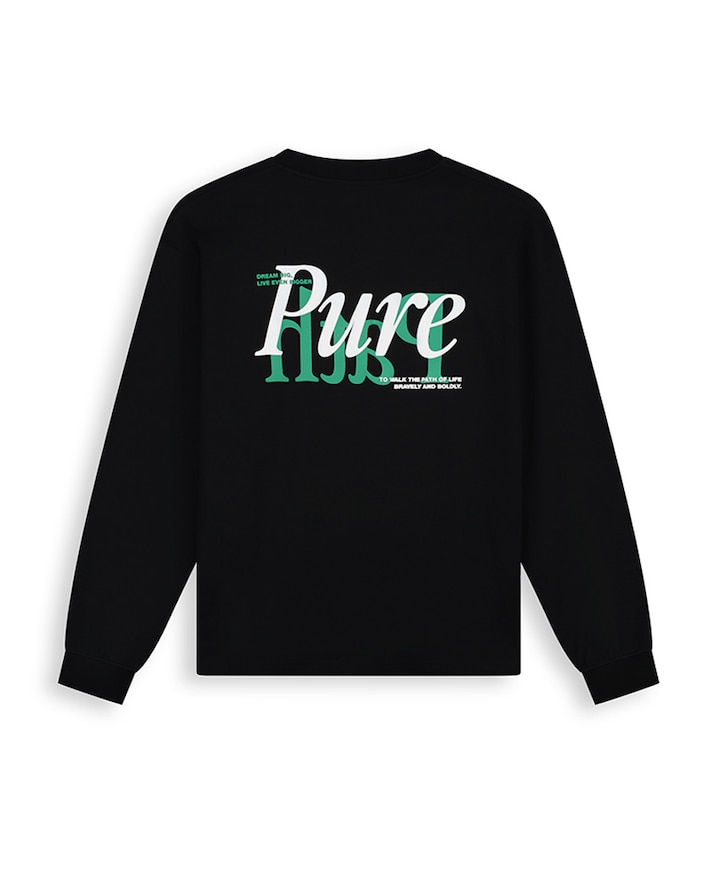 Heren longsleeve zwart