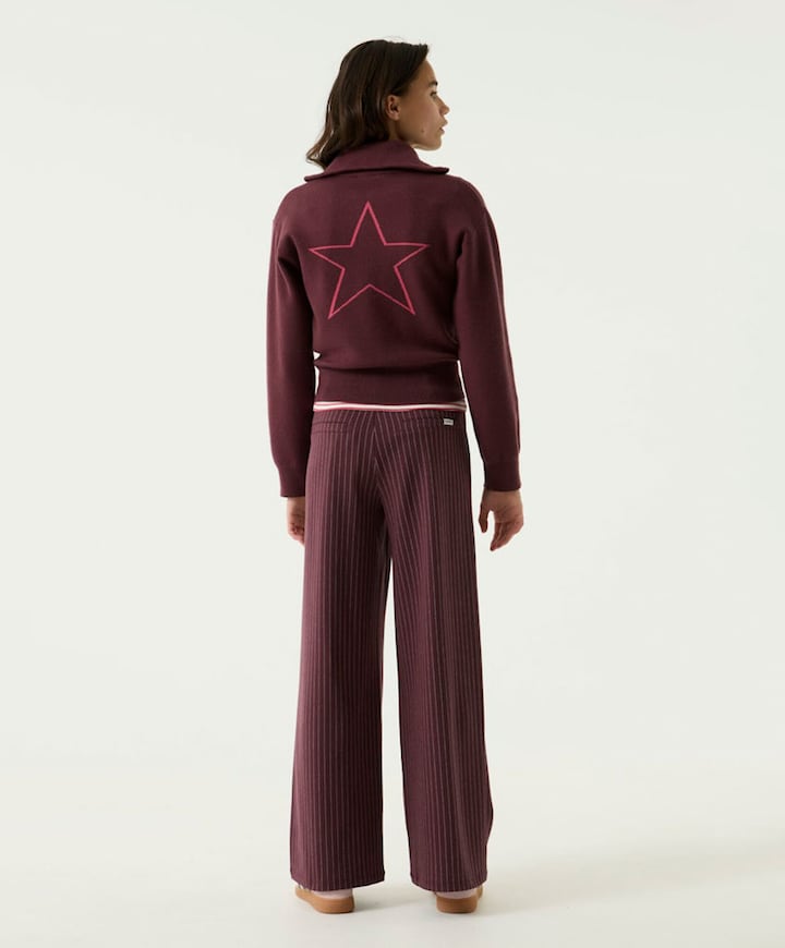U262722 meisjes broek bordeaux