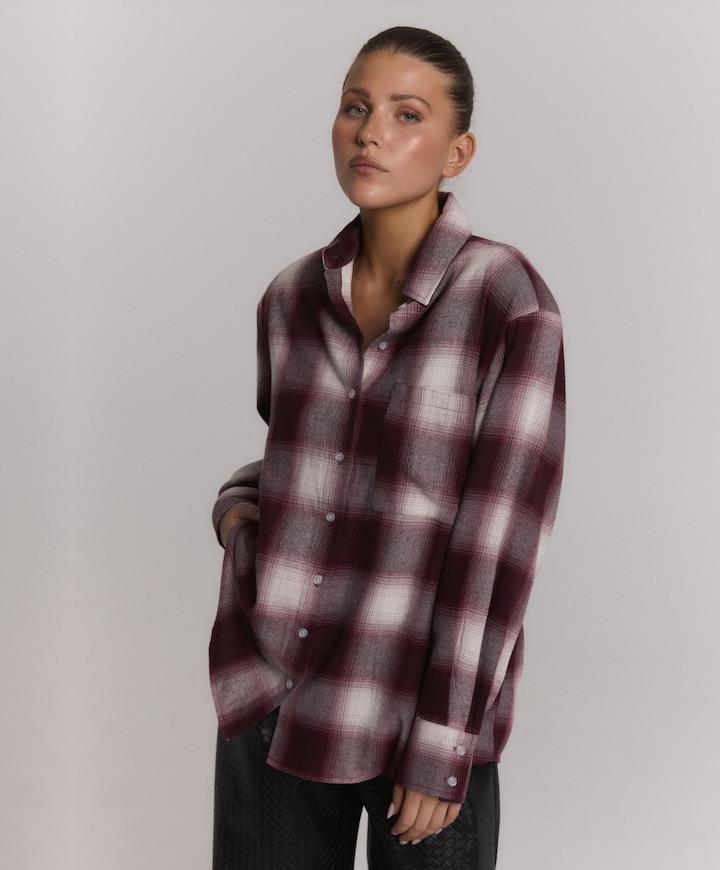 Dames blouse bordeaux