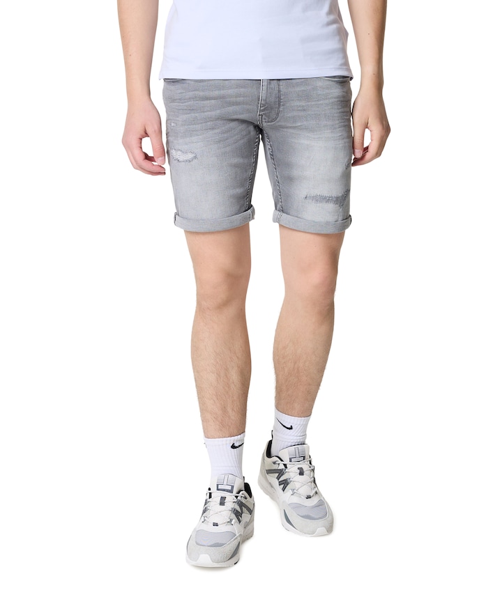 The Steve Skinny Fit heren korte broek grijs
