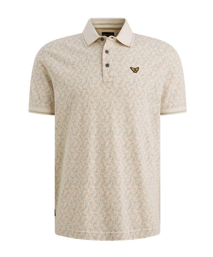 Heren polo ecru