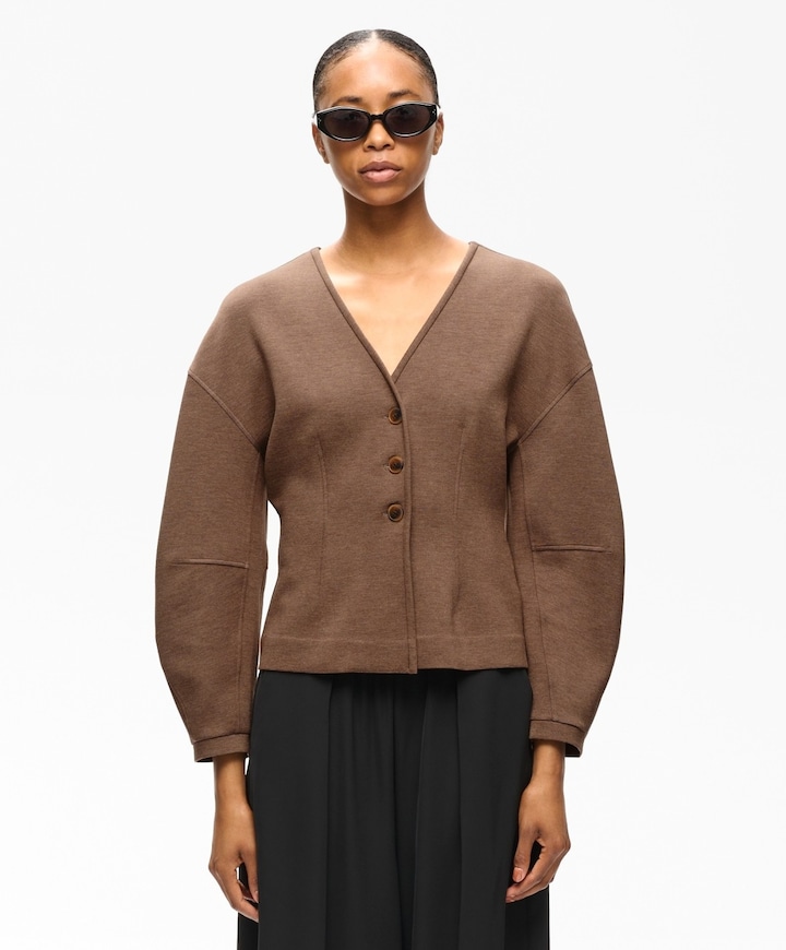 Dames vest bruin