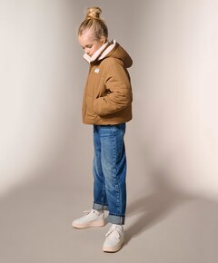 Meisjes omkeerbare jas bruin